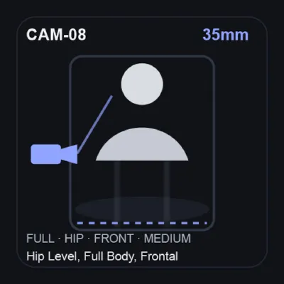 35mm — Hip Level, Full Body, Frontal