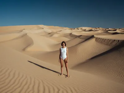 Desert Dunes — Sculptural Sand Waves, Sharp Crests