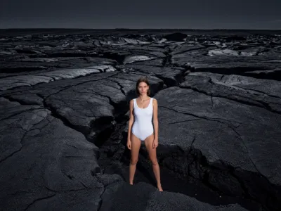 Lava Field — Black Basalt, Stark Desolate