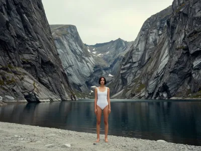 Fjord — Steep Cliffs, Still Dark Water