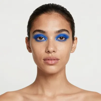 Eye-focused Look — Blue Pigment, Dewy Finish