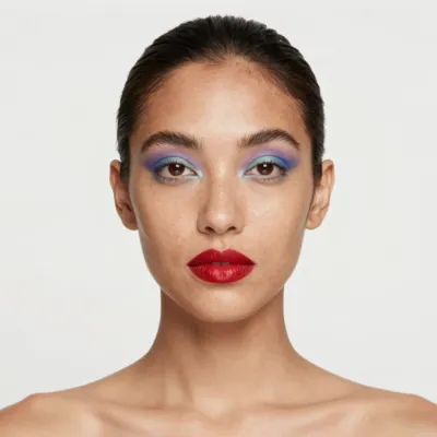 Editorial — Multi-chrome Eyes, Satin Lips
