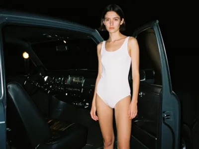 Night Car — Analog Candid, Warm Flash