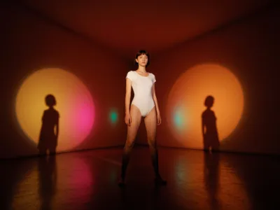 Mirror Room — Colored Projections, Cinematic Saturated