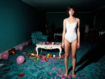 Confetti Noir — Teal Room After Midnight