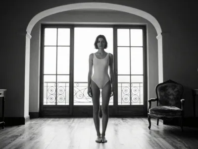 Interior Salon — Monochrome Backlit Editorial