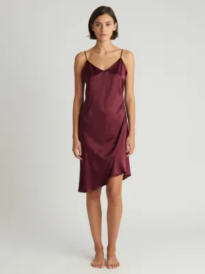 Bordeaux Silk Slip Dress — Ridden Up