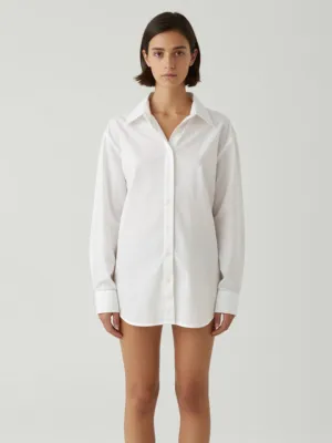 Classic White Shirt — Open, Minimalist