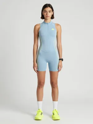 Athletic Bodysuit — Synthetic Blue, Neon Accents
