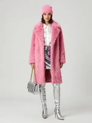 Glamour Ensemble — Pink Fur & Silver Metallic