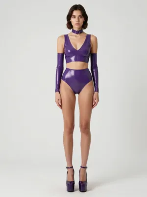 Latex Ensemble — Purple Glossy Set
