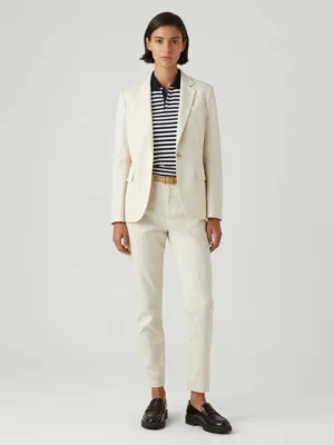 Cream Linen Suit + Marinière Polo + Brown Loafers — Smart Casual Men