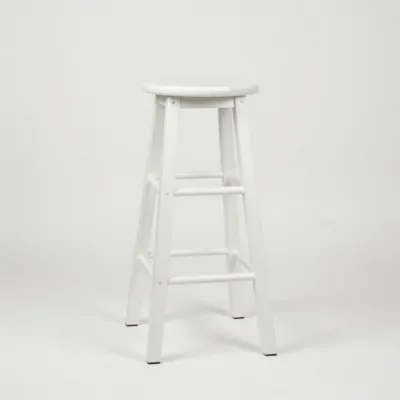 Anna's White Wooden Bar Stool