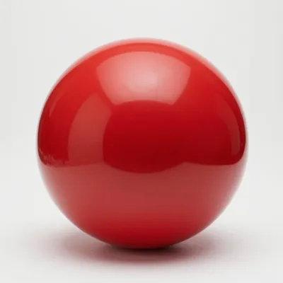 Oversized Red Sphere — Glossy Plastic