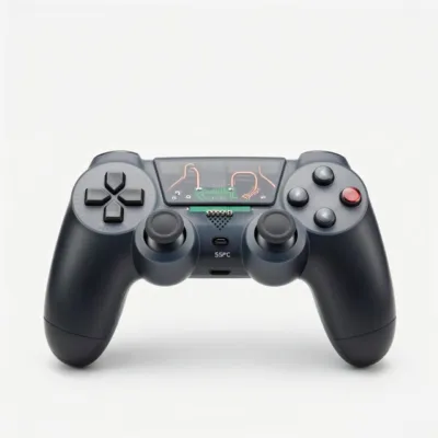 Game Controller — Translucent Plastic, Industrial Retro